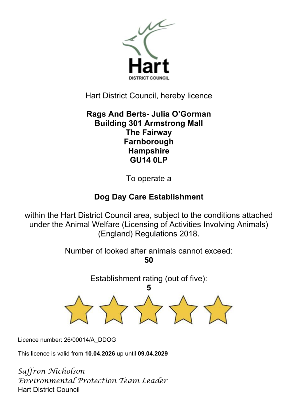 Farnborough Daycare Licence