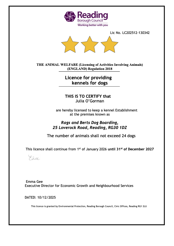 Dog Kennel Licence 2026