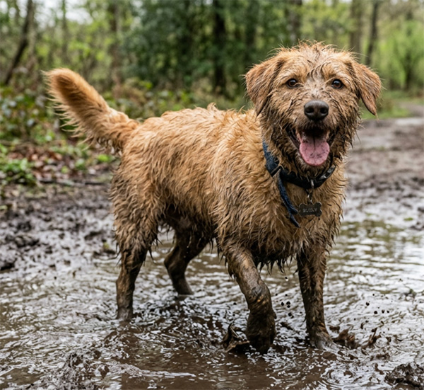 muddy dog