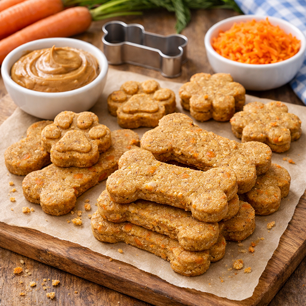 Spring Carrot & Peanut Butter Dog Treats